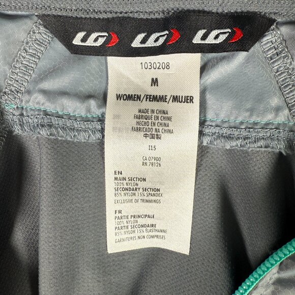 Louise Garneau Women's Gray Sleeveless Zip Up Cabriolet Cycling Jacket Size M - Picture 6 of 9